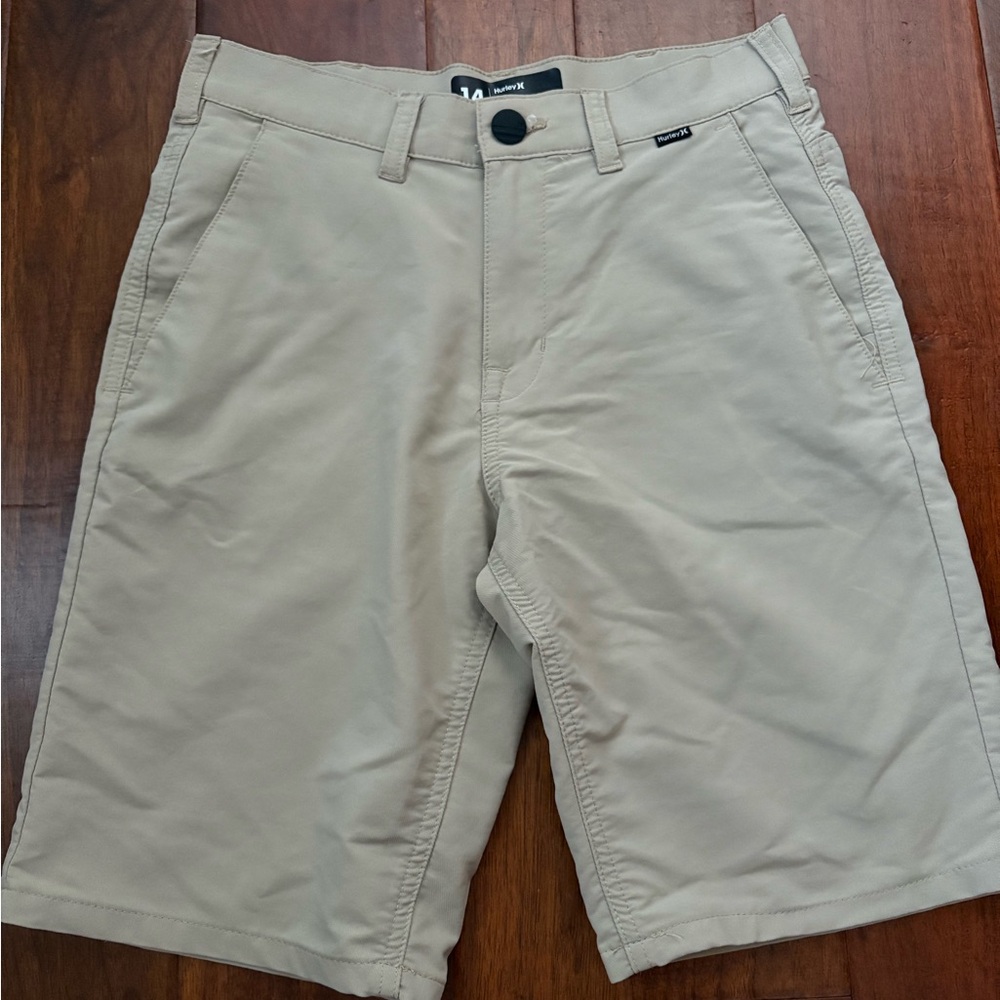 Youth Hurley Tan Flat Front Shorts Versatile Style